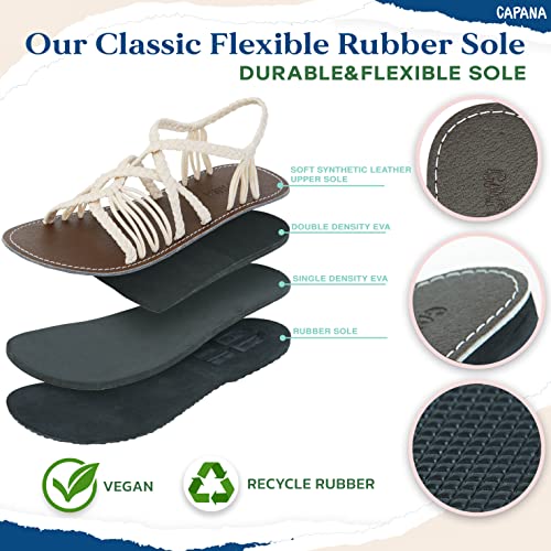 Capana Woven Women's Flat Sandals - Strappy Braided, Beach Sandals for Women Dressy Summer, Rope Bohemian Sandals, Spring Casual Womens Shoes, Comfy Boho Flats for Teen Girls – Relax (2nd Version)2