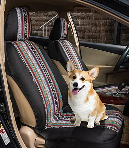 COLINOO car seat Covers 2 Sets of Universal Sets, Striped Color car seat Covers for Cars SUV Trucks Trucks and so on, Waterproof and Breathable Four-Season Universal Models