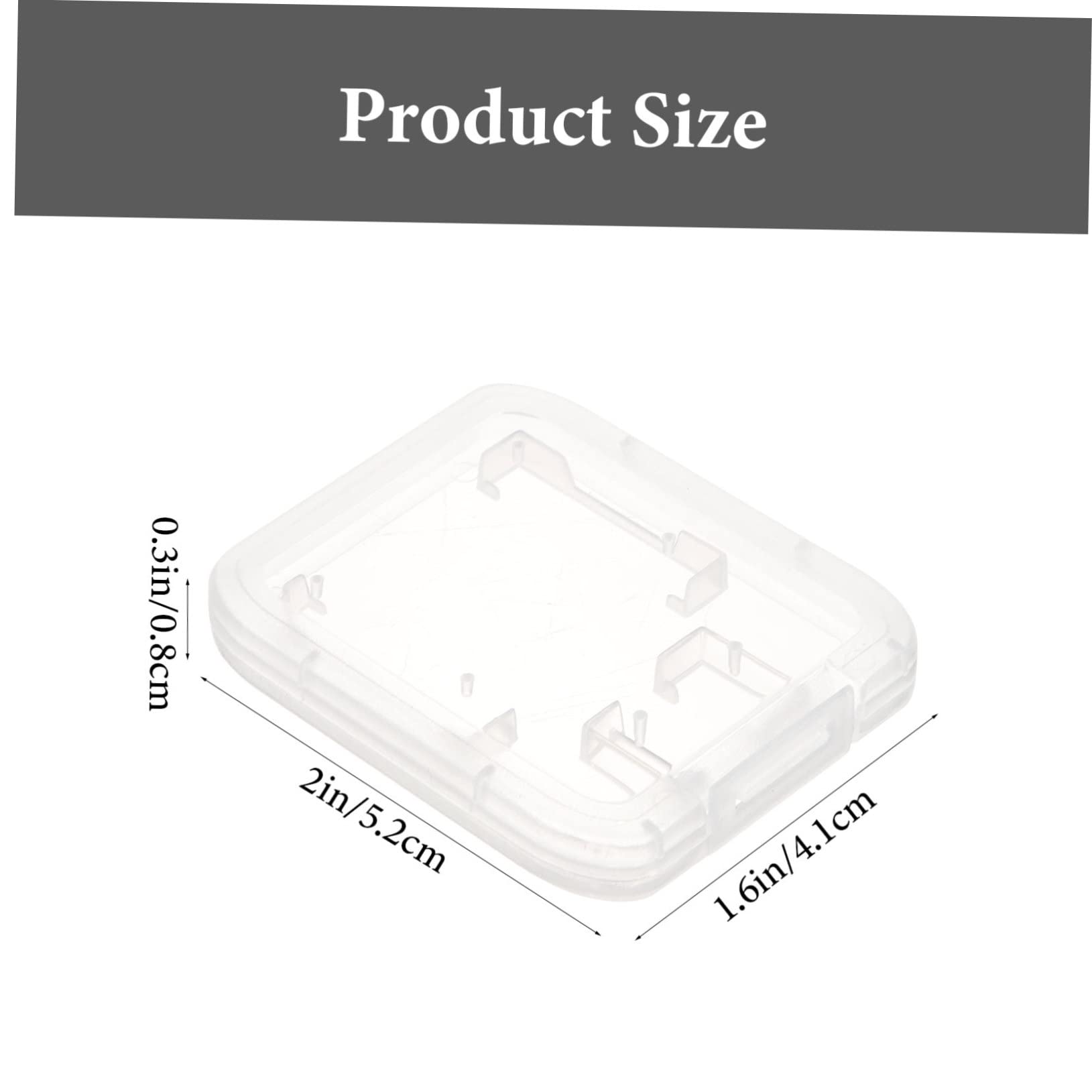 Tofficu 24pcs Portable Memory Card Holder Case Organizer for Cards Storage for Computer Use Transparent Design for Daily Needs