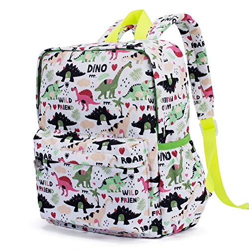 Bebamour Enfants Sac À Dos Sac D'école Sac À Dos pour Unisexe Le Motif Mignon Dinosaure Enfants Sac À Dos (Vert)