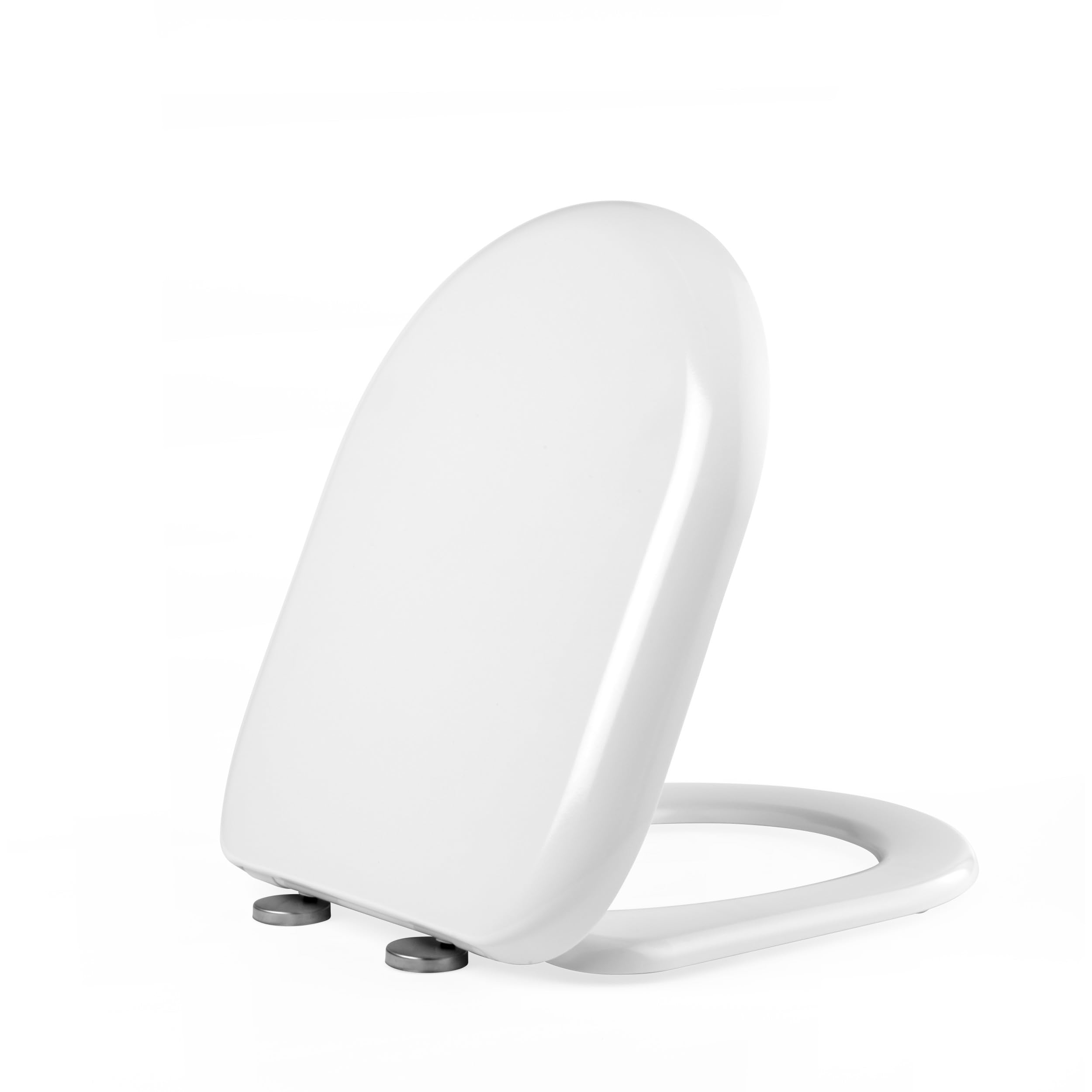 Beldray Anti-bac Toilet Seat – Soft Close Lid, D-Shaped, Quick Release Zinc Alloy Hinges, Easy to Install & Remove, Seat Size 35.5 x 44 cm(w x d), Fits Most Standard Toilets, Duroplastic, White