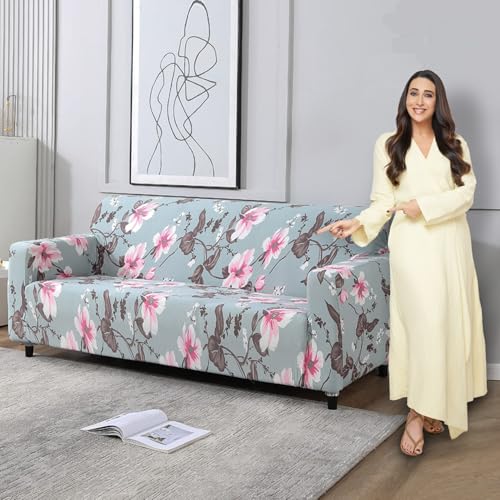 Image of HOKIPO Stretchable Elastic Couch Cover 3 Seater (AR-4095-D24)