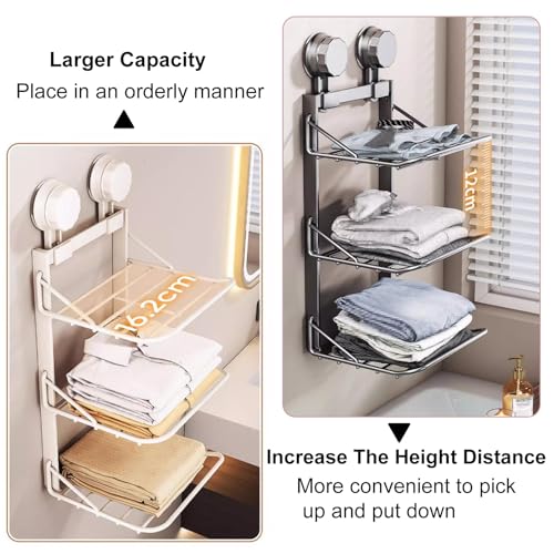 Porte-serviettes pliables Sto sans perçage pour optimiser les petits espaces - 6
