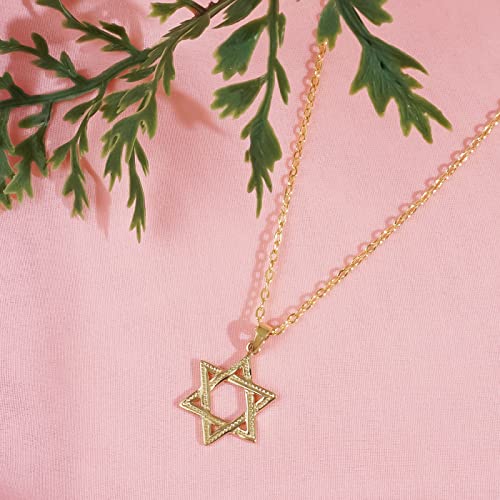 Pori Jewelers 14K Yellow Gold Star Of David Hexagram Pendant Fine Jewelry Best Blessing Gift For Women Men Boys Girls Kids Unisex #TOP2
