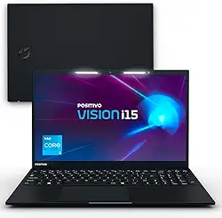 Notebook Positivo Vision i15 Lumina Bar Core i3-N300 8GB 512GB SSD, Tela 15 polegadas Full HD Antirreflexo Linux - Preto