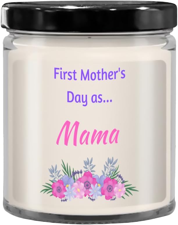 First Mother' Day as Mama Candle, Candles with Sayings, Candles with Text, Birthday Gift, Mother's Day Gift, Holiday, Baby Gift