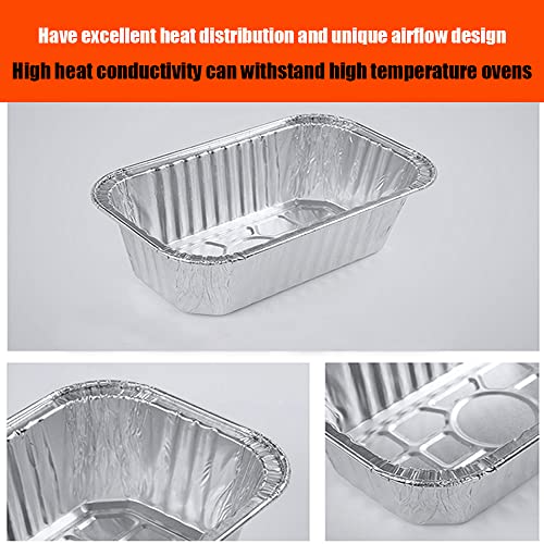 Donsiqizz Aluminum Pans (50 Pack) 1 Lb Mini Loaf Pan,Disposable Foil Bread Pan Mini Loaf Baking Pan Tins 6'' X 3.5'' X 2'' #TOP3