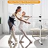 Segteckric Portable Dance Ballet-Barre Bar for Home - 4ft Upgraded Adjustable Freestanding Stretching Ballet Double Bar Fitness Exercise Equipment for Kids Women Men (White)
