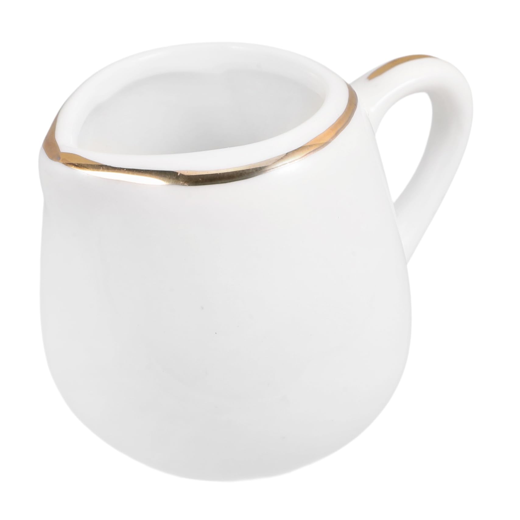 HOLIDYOYO Ceramic Sauce Bucket Containers for Fruit Large Gravy Boat Small Coffee Milk Creamer Sauce Cup Porcelain Coffee Creamer Espresso Frothing Pitcher Western Tableware White Ceramics
