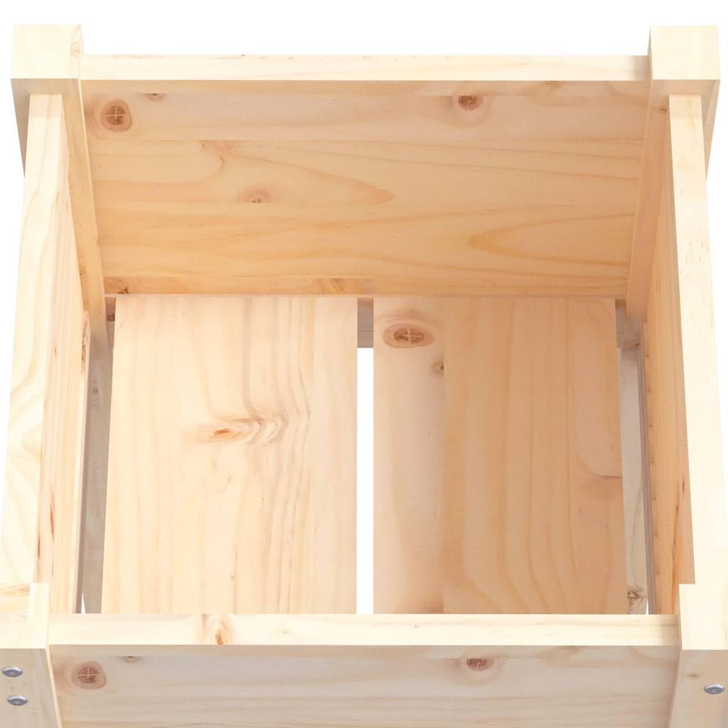 Pflanzkübel 2 STK. 40x40x70 cm aus massivem Kiefernholz, Outdoor und Indoor, für Balkon Terrasse Garten und Fensterbank, für Blumen Kräuter Gemüse Deko