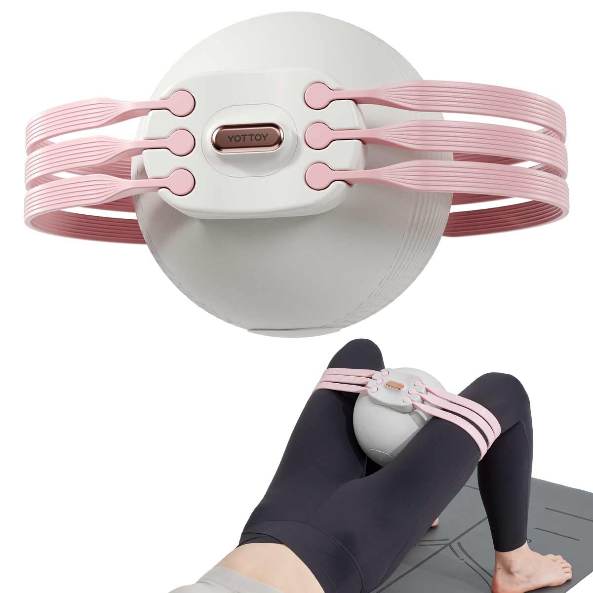Kegel Exercise Thigh Trainer 0-110 lbs Adjustable Resistance-Pink