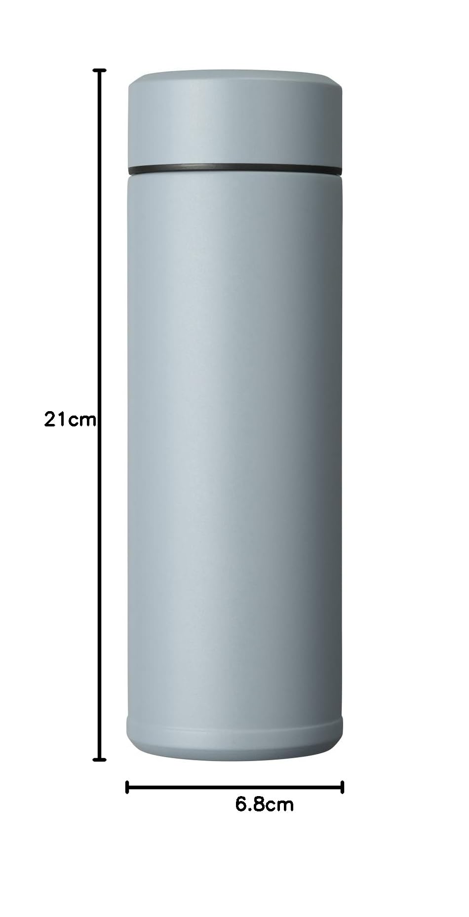 Borraccia termica SLIM Kyocera con rivestimento interno in ceramica, calda per 12 ore, fredda per 24 ore, senza BPA, facile da pulire, a prova di perdite, 500 ml, smoke-blue, MB-17S-BU SLIM