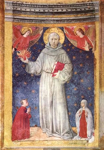 Impression toile Saint Antoine de Padoue tableau Benozzo Gozzoli 60x90