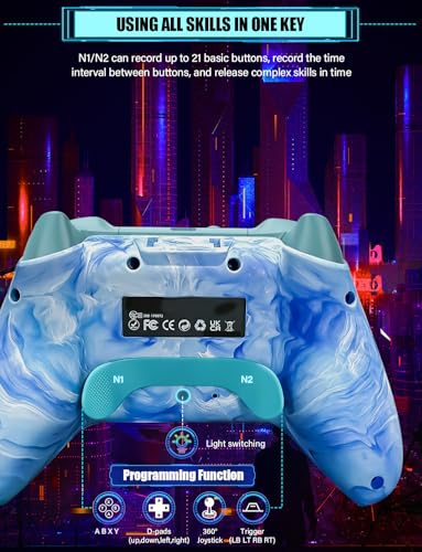 Image of RJAD Switch Controllers Wireless for Nintendo Switch /Lite /OLED /Switch 2, 1200mAh Pro Controller, 10 Colors LED Switch Light up Gamepad, Switch Turbo Remote with Turbo /Gyro /Vibration /Motion Control