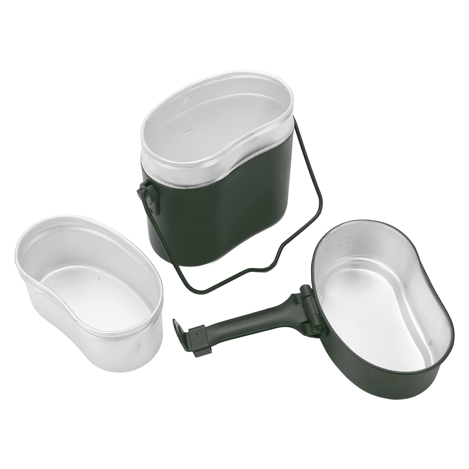 Topyond Wojskowa menażka Antypoślizgowe aluminium spożywcze, odporne na temperaturę 180°C, wielofunkcyjne pudełko na drugie śniadanie na kemping, do użytku wojskowego na zewnątrz