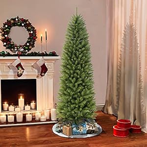 Puleo International 7.5' Pencil Fraser Fir Artificial Christmas Tree with Stand, Green, (FFPT-75) Puleo International 75 Pencil Fraser Fir Artificial Christmas Tree with Stand Green FFPT 75