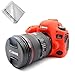 Produktbild First2savvv rot TPU Gummi Ganzkörper- präzise Passform Kameratasche Fall Tasche Cover für Canon EOS 6D Mark II 6D MK II - XJPT-6D Mark II-GJ-A08G11
