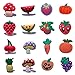 TOSSPER 1pc Fruits Fleurs Style Mignon PVC Charms Chaussures Chaussures Buckles Accessoires Bandes Fit Bracelets Croc Kids Party Cadeaux De Noël De Style Aléatoire