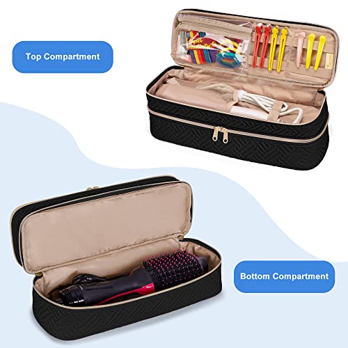 Fasrom-Double-Layer-Travel-Case-Compatible-with-REVLON-One-Step-Blow-Hair-Dryer-Brush-Volumizer-Original-10-Plus-20-and-Styler-Black-Bag-Only-Patent-Design