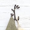 Black forest decor twig double hook  urban country home decor