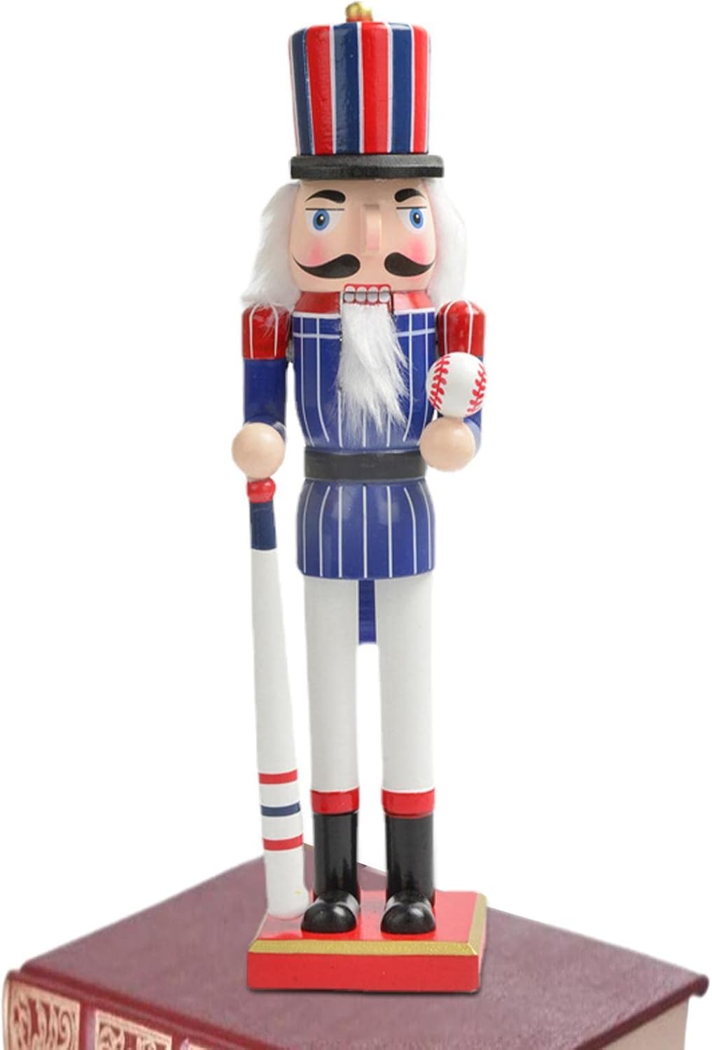 Gecorid Baseball Nutcracker Christmas Decor 38cm Vintage Nutcracker Baseball