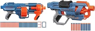 Nerf Elite 2.0 Shockwave RD-15 Dart Blaster, 30 Nerf Elite Darts, 15-Dart Rotating Drum, Kids Outdoor Toys & Elite 2.0 Commander RD-6 Dart Blaster, 36 Elite Darts, 18-Dart Clip, Outdoor Toys for Kids