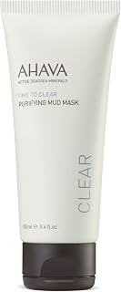 AHAVA Purifying Mud Mask - Indulging Mud Mask Cleaning & Purifying the Skin, Soothes, Softens & Clarifies, Enriched with Exclusive Osmoter, Dead Sea Mud, Aloe Vera, Vitamin B5 & Jojoba Oil, 3.4 Fl.Oz