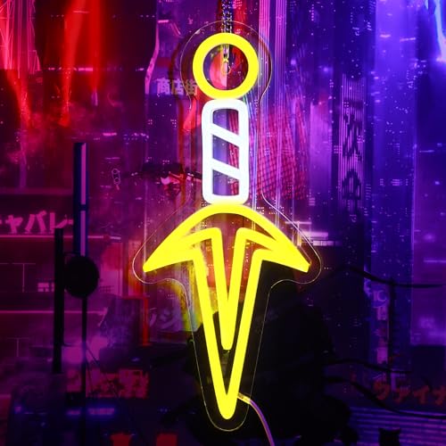 Anime Neon Signs for Wall Decor, Kunai Neon Lights for Bedroom, Anime Neon Wall Light Suitable for Living Bedroom Game Room Christmas Gift Color - 5V USB Power with Hanging Chain Hooks