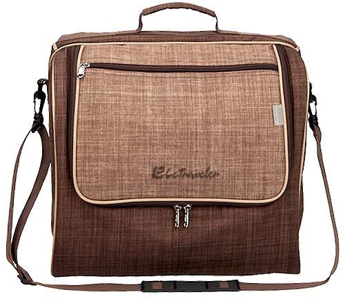 BRUBAKER Picnic Shoulder Bag for 4 Persons Brown 14×10×13 Inches - with Cooling Compartment