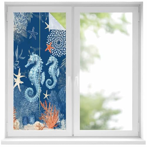 Película Frosted para Ventana 17.7x39.3 pulgadas Azul Oscuro miniatura 1