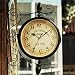 VORCOOL Reloj de pared de doble cara vintage Hierro Silencioso Tranquilo Estación...
