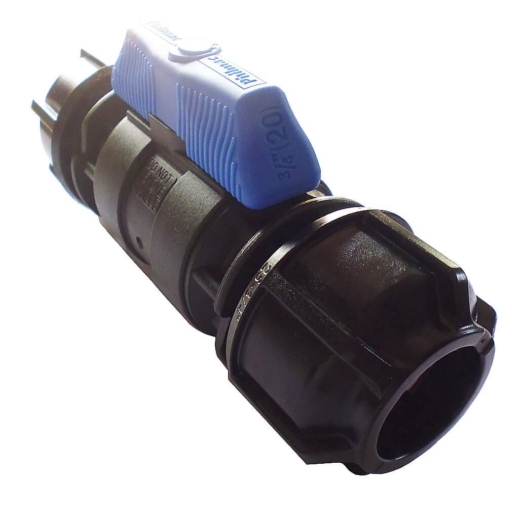 Philmac Metric/Imperial Ball Valve POL x POL 25MM / 3/4" (1/4 Turn) 95372