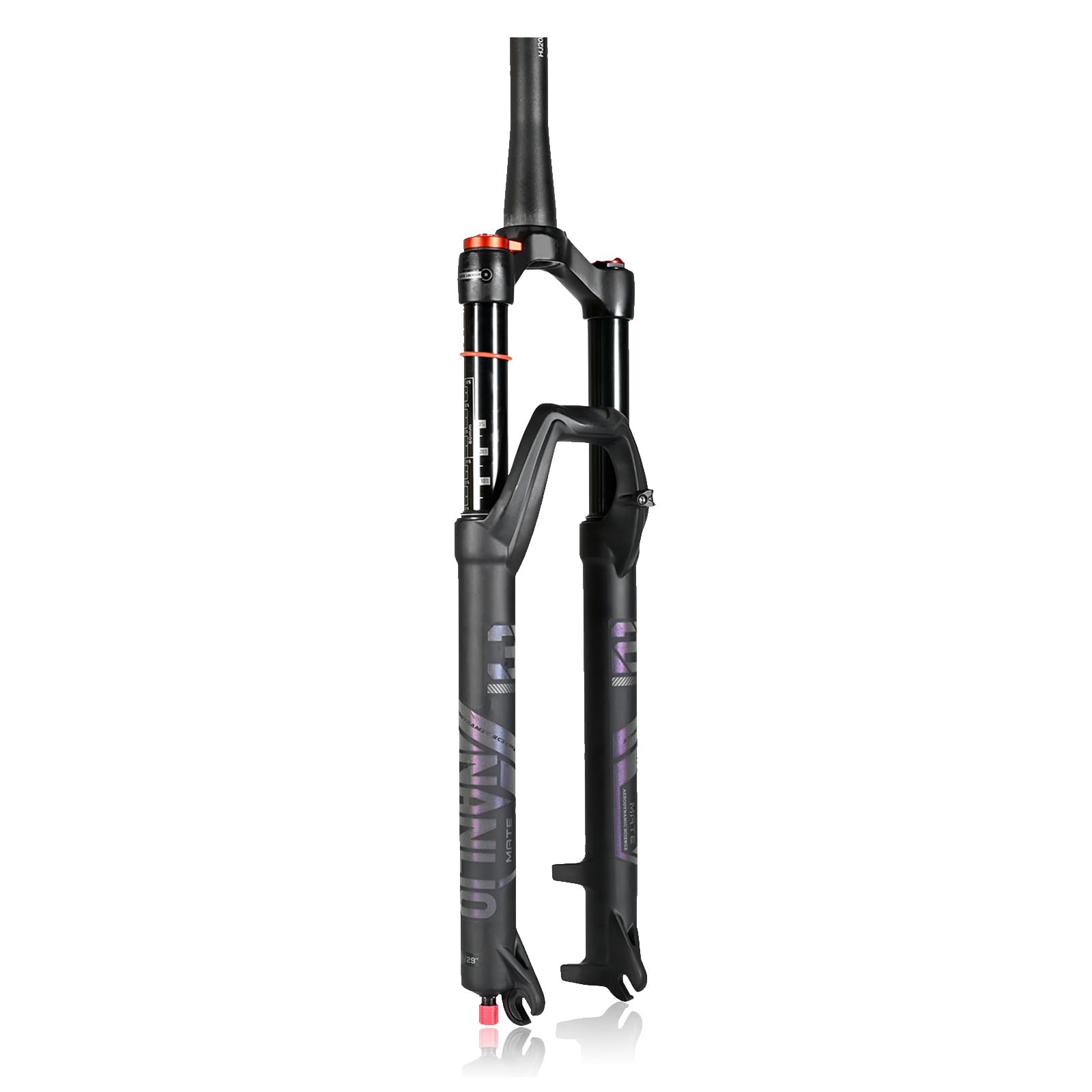 AZQOHMIS 26/27.5/29 Mountain Bike Air Suspension Fork Rebound Adjustment 1 1/2 Tapered Tube QR 9mm Travel 120mm Manual/Remote Locking Bike Forks