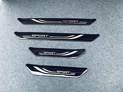 GZBFTDH Door Entry Guard, Stainless Steel Car Door Sill Protector Cover, for Lexus NX200 NX350 2022 Kick Panels Guard Scuff Plate 4PCS, Automotive Interior Accessories (Black)