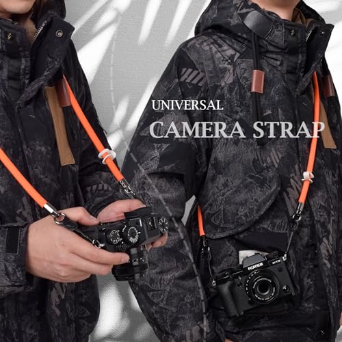 VOVMOEYA Camera Strap for DSLR,Universal Camera Neck Shoulder Strap for Fujifilm X100VI XT5 for Nikon Zf Z8 Z30 for Canon EOS R6 R10 R50 for Sony A6400 A6700 A7C II A7IV - Orange
