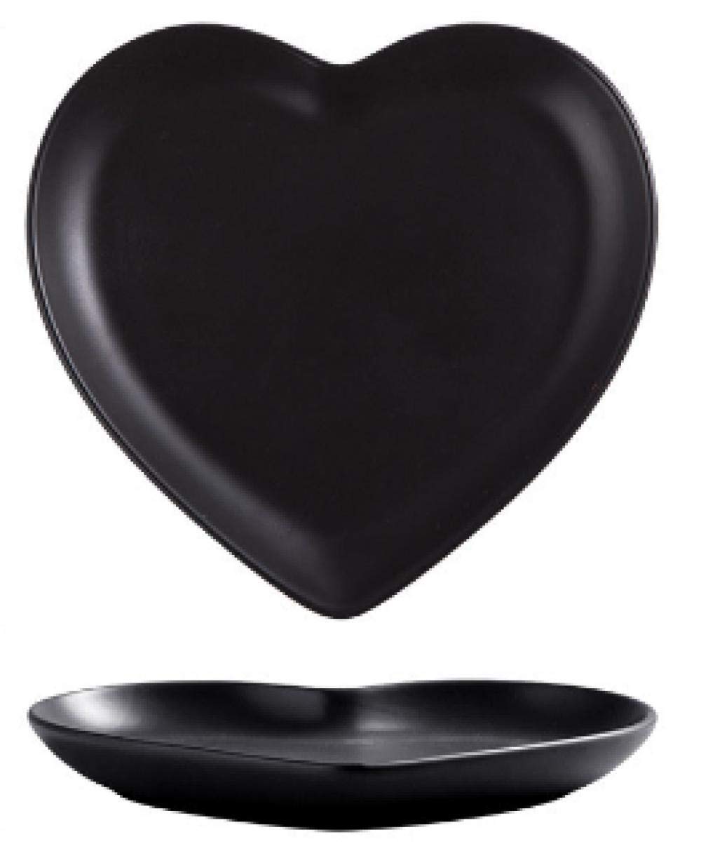 Assiette en céramique noire de 6 pouces pour vos petits déjeuners en couple chic