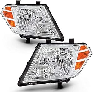 ACANII - For 2009-2020 Nissan Frontier Pickup Truck OE Style Chrome Headlights Headlamps Assembly Replacement Left+Right