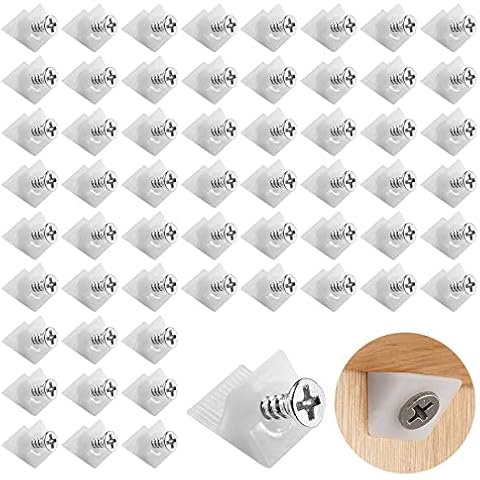 120 Stk Schubladenboden Verstärkung,Schrankrückwand Befestigung,Schubladen Keile,Rückwandverbinder,Rückwandverbinder Schrank,Schubladenreparatursatz, Kunststoff Rückwandhalter Cover