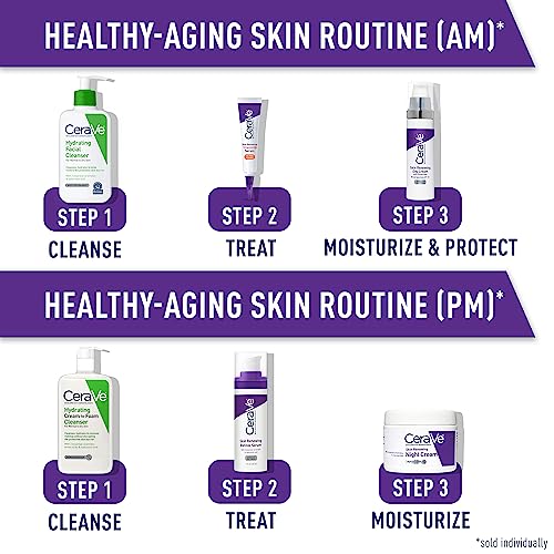 CeraVe Anti Aging Retinol Serum | Cream Serum for Smoothing Fine Lines and Skin Brightening | With Retinol, Hyaluronic Acid, Niacinamide, and Ceramides | 1 Ounce - Image 6
