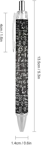 Miniatura 2 de Math's Chemistry Physics - Bolígrafo retráctil de ecuaciones y fórmulas de tinta azul, bolígrafo de trabajo para hombres y mujeres, 2 unidades