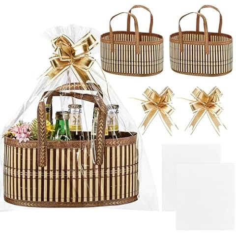 Reallnaive Bamboo Gift Basket Set Cover