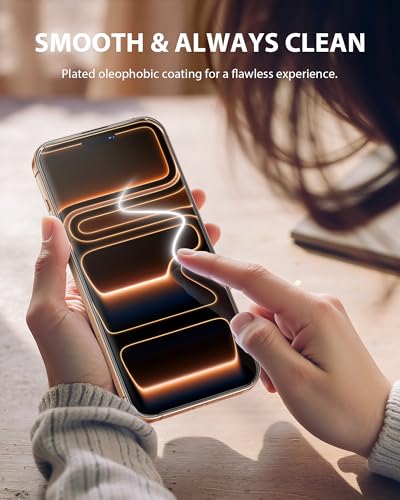 Image of PDDKISS 2 Pack Screen Protector for iPhone 17 Pro Max (2025) 6.9 inch Shatterproof Tempered Glass Edge Coverage