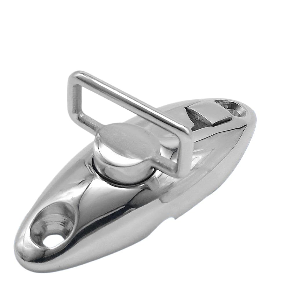 316 Stainless Steel 360° Adjustable Bimini Mount Swivel Deck Hinge with Quick Release Pin Compatible with Marine Boats