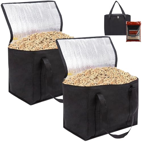 Granulés de bois boîtes de rangement avec sacs étanches charbon