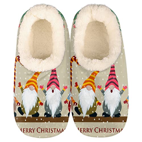 Pardick Slippers for Women and Men Warm Fuzzy House Slippers Watercolor Hat Anti-Skid Cozy Fluffy Slippers Outdoor Indoor Couple Style Casual Shoes