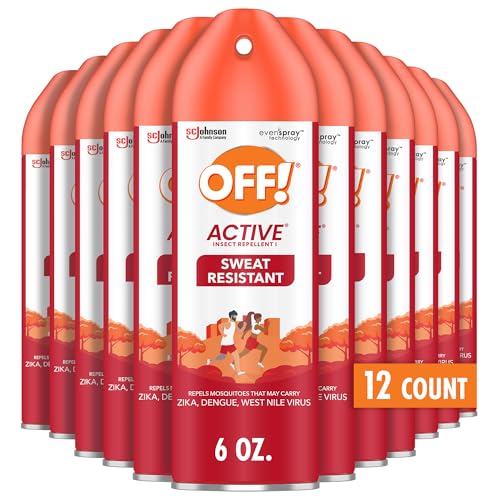 OFF! Active Insect Repellent Sweat Resistant Long Lasting Protection Repels Mosquitoes 6 Ounce (Pack of 12)