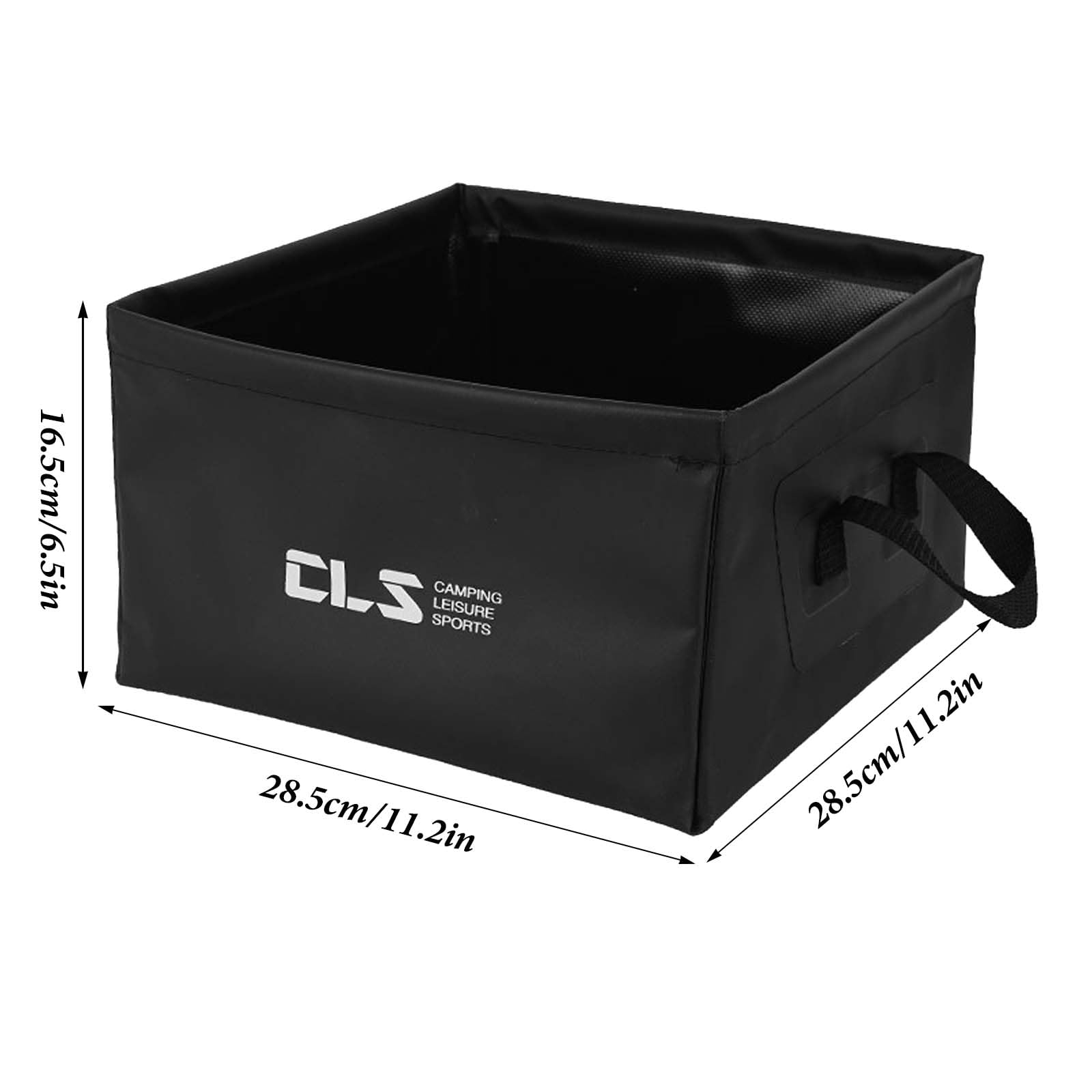 Seau Pliant Portable 13L Noir - Bassine Camping, Pêche, Lavage Voiture, Pliable Et étanche - 5