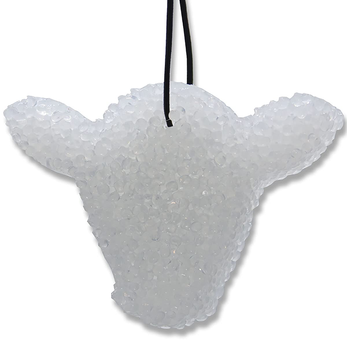 Strawberry Leather Scented Freshies, Lone Star Candles & More's Authentic Aroma of Genuine Leather mixed with Sweet & Juicy Strawberries, Car Air Freshener (1-Pack, Cute Cow Face, White)