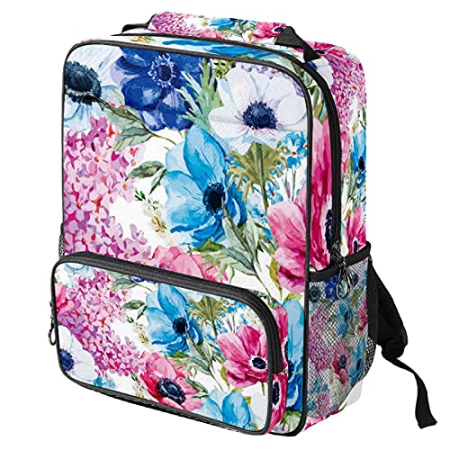 Sac à dos ordinateur portable à motif fleurs pour le travail