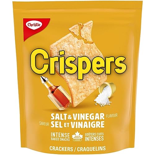 Image of Christie Crispers, Salt & Vinegar Crackers, 145g/5.1 Ounce, Bag, {Imported from Canada}